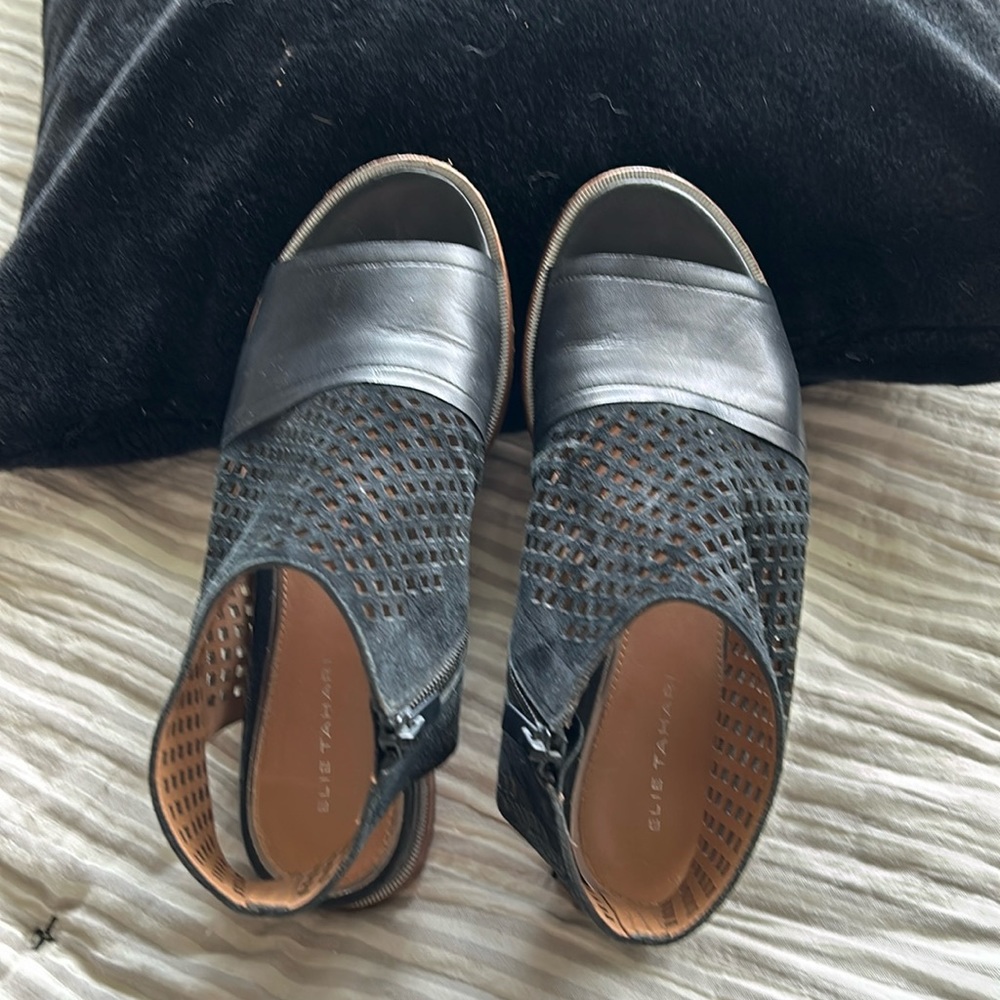 Elie Tahari open toe bootie